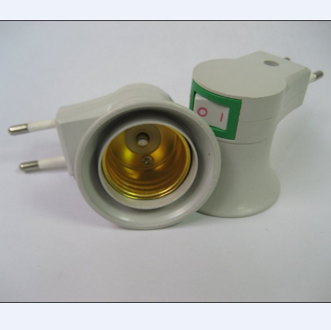 EU plug-E27 conversion lamp holder