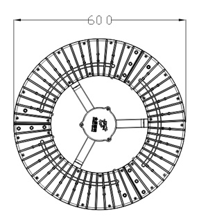 Round shape 72W LED garden light